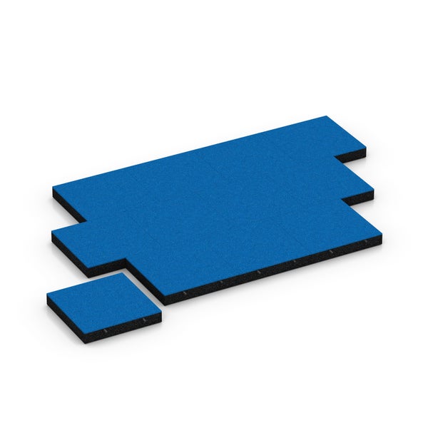 Blaue Schallschutzplatten aus Schaumstoff