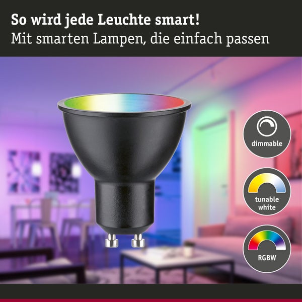 Smarte Lampe mit Dimmfunktion und einstellbarer Farbtemperatur