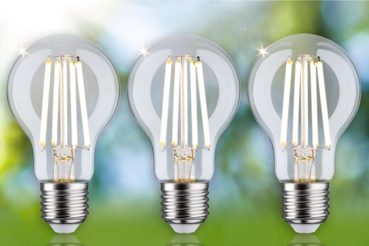Eco-Line Filament 230V LED Birne E27 3er-Set 3x840lm 3x4W 3000K Klar