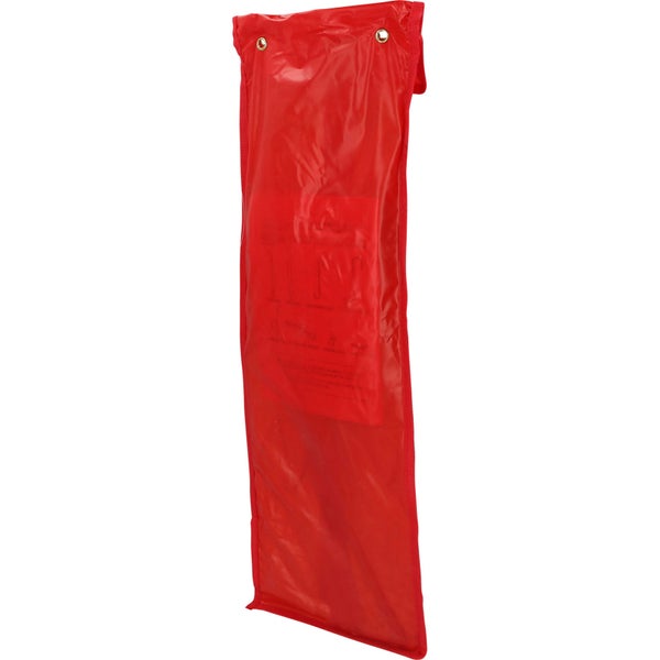 Rettungsdecke verpackt in roter Tasche