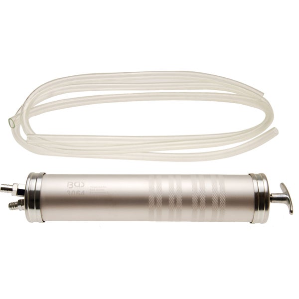 BGS technic Handpumpe mit Schlauch zum Absaugen von Flüssigkeiten aus Metall