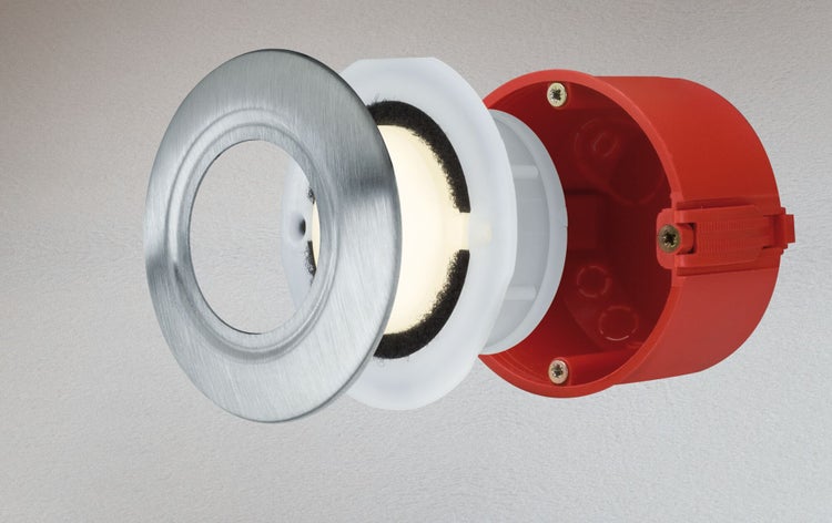 LED Wandeinbauleuchte Special Line IP65 rund 76mm 1,4W 140lm 230V 3000K Opal