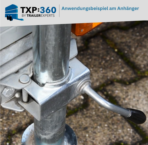 2x Abstellstützen 600mm im Set mit Halter für PKW Anhänger inkl. Montageschrauben