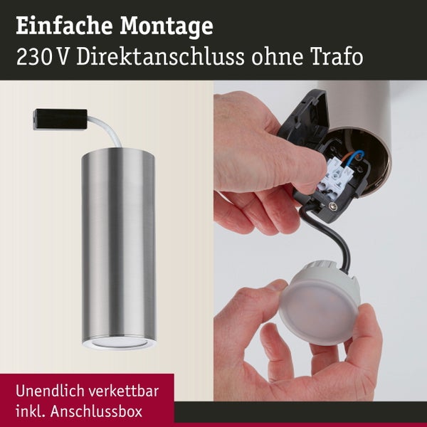 LED Deckenleuchte 3-Step-Dim Barrel 2700K 470lm 230V 6W dimmbar Eisen gebürstet