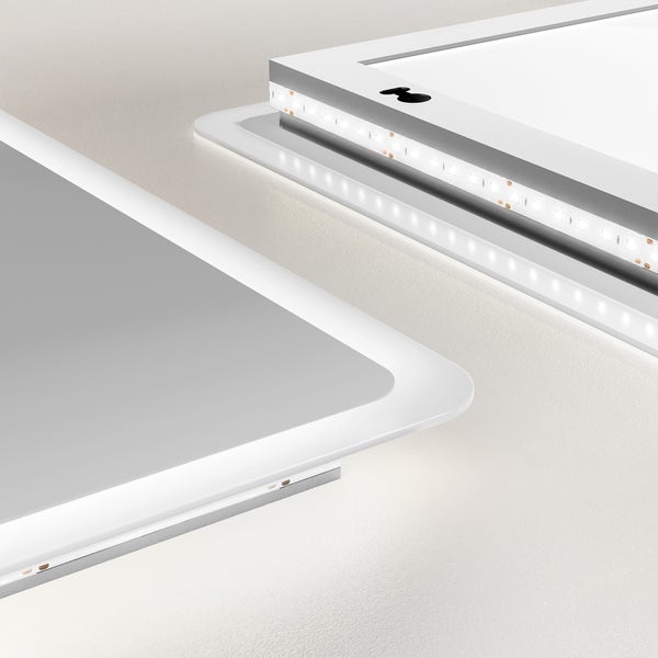 Detailansicht zweier Leuchtfelder mit LED-Bändern