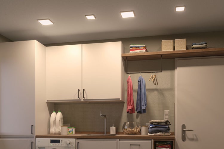 VariFit LED Einbaupanel Dim to Warm Areo IP44 eckig 175x175mm 13W 1200lm 3000K Weiß