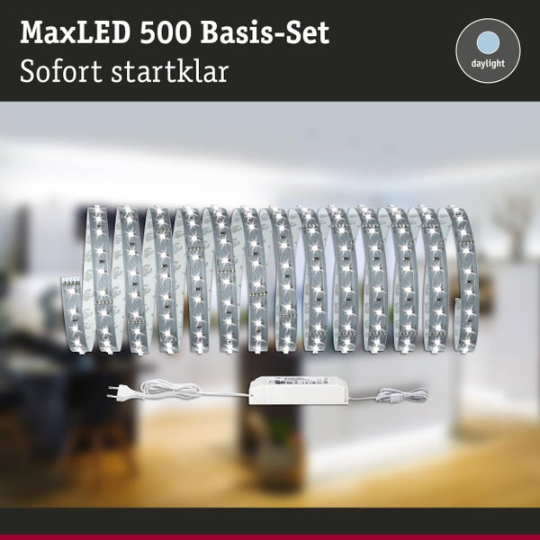 MaxLED 500 Basisset mit LED Streifen, Netzteil und Stecker