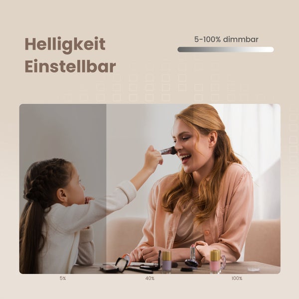 EMKE Badspiegel mit Beleuchtung 80 x 60 cm, LED-Spiegel mit Touchschalter, Badsiegel mit Bluetooth, Anti-Beschlag, 3-fache Vergrößerung, Kaltweiß