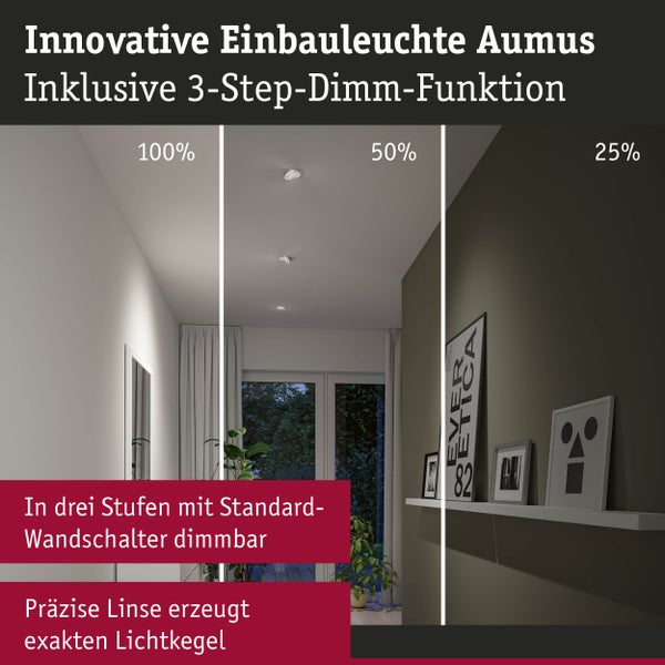 LED Einbauleuchte White Select Aumus Einzelspot rund 105mm 90° 5W 700lm 230V dimmbar 2700 - 6500K Weiß