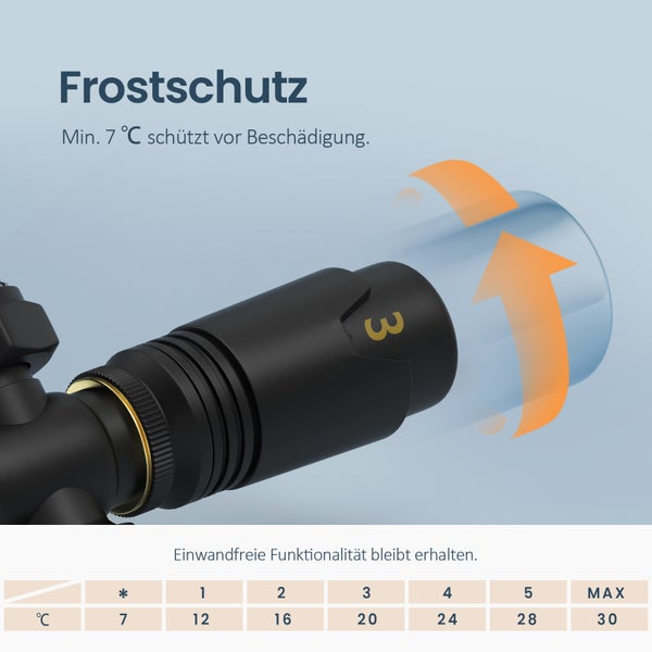 EMKE Heizkörperthermostat Multiblock-Set – Anschlussarmatur mit Thermostat für Heizkörper und Handtuchtrockner, Heizungszubehör in Eck- und Durchgangsform φ16xG1/2, Schwarz