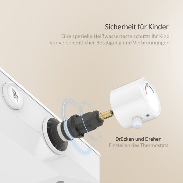 EMKE Duschsystem mit Thermostat Glasablage, Handbrause, 3 Strahlart(en), 45cm Thermostatische Platte,Regendusche mit Armatur