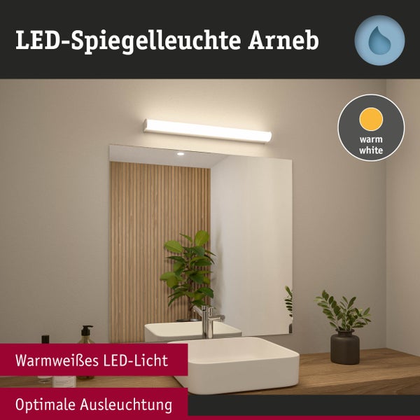 Selection Bathroom LED Wandleuchte Arneb IP44 3000K 1000lm 230V 12,5W Chrom