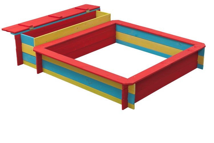 Holzsandkasten mit Deckel