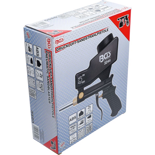Verpackung einer BGS Druckluft Sandstrahlpistole