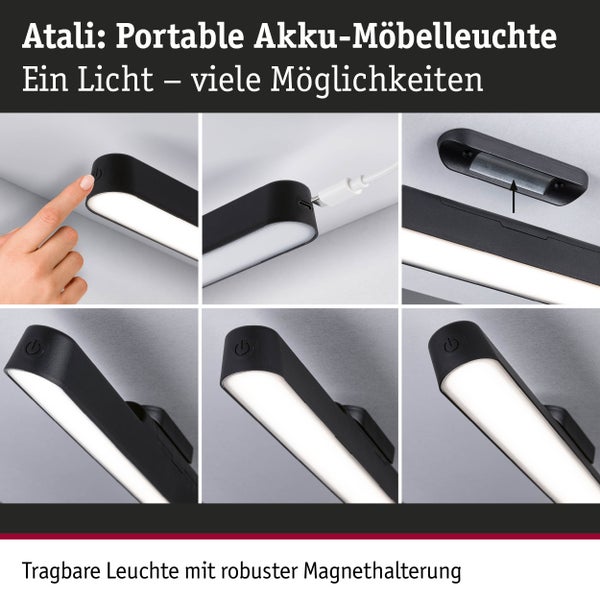 Mobile Möbelaufbauleuchte Atali 240lm 4000K Schwarz