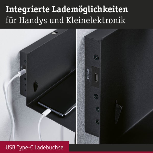 Wandleuchte Devara E27 1800K 110lm 230V 3,5W Schwarz matt