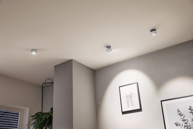 LED Einbauleuchte Spircle rund 78mm 8W 550lm 230V 3000K Chrom matt