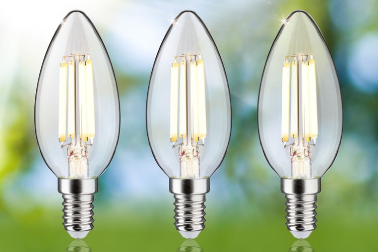 Eco-Line Filament 230V LED Kerze E14 525lm 2,5W 3000K Klar