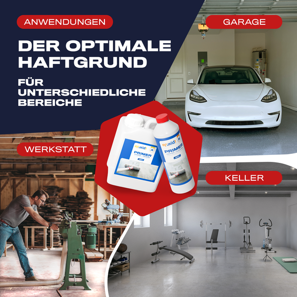 Anwendungsbeispiele für Epoxidharz Primer in Garage, Werkstatt und Keller