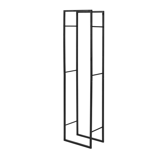 Schmaler, schwarzer Kleiderständer aus Metall