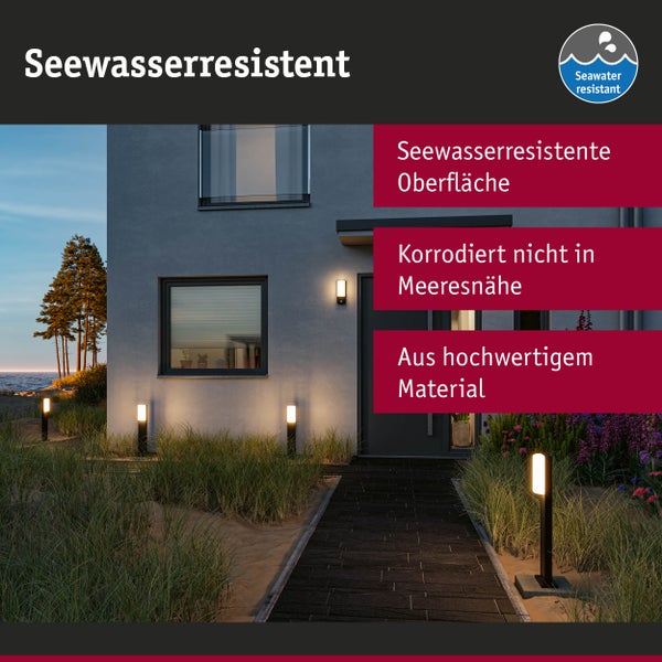 LED Außenwandleuchte Bonnie IP44 93x77mm 3000K 8,5W 560lm 230V Anthrazit Aluminium