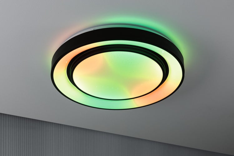 LED Deckenleuchte Rainbow mit Regenbogeneffekt RGBW+ 1500lm 230V 38,5W dimmbar Schwarz, Weiß