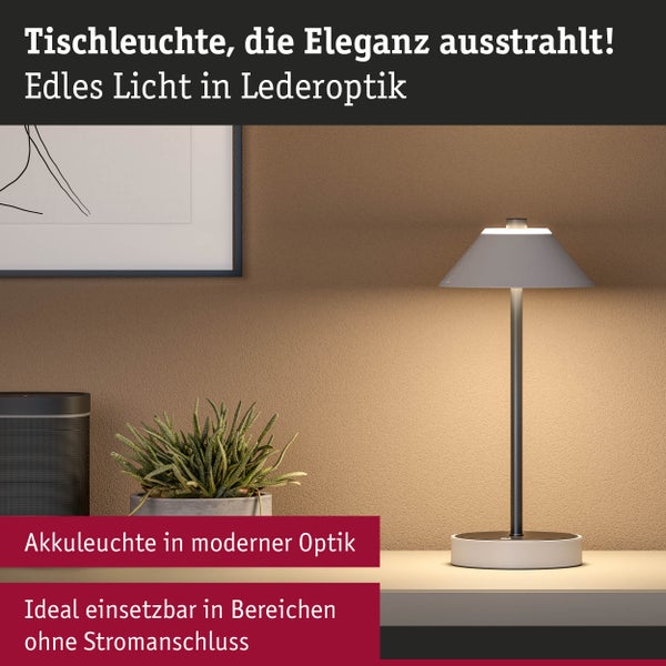 Mobile Tischleuchte Pellini White Switch 300lm 2W Beige, Schwarz matt