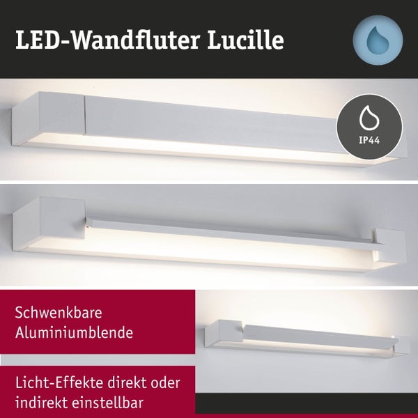 Selection Bathroom LED Wandleuchte 3-Step-Dim Lucille IP44 2700K 1600lm 230V 18W dimmbar Weiß