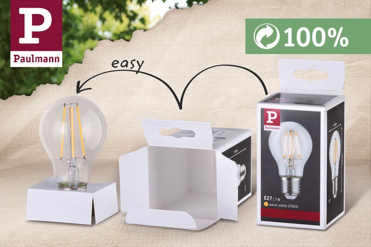 Filament 230V LED Globe G125 E27 470lm 5,6W 2700K dimmbar Opal