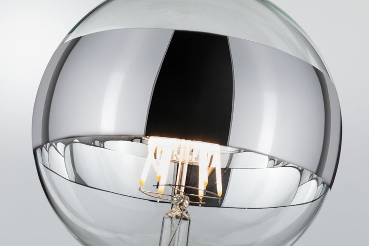 Modern Classic Edition Standard 230V LED Globe Ringspiegel E27 640lm 6,5W 2700K dimmbar Ringspiegel Silber