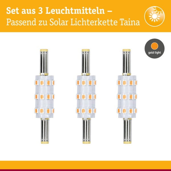 Set aus drei Leuchtmitteln passend für die Solar Lichterkette Taina