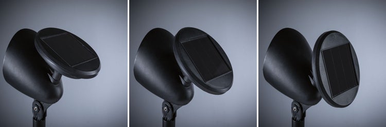 Solar LED Spot Solena IP44 3000K 2lm Schwarz