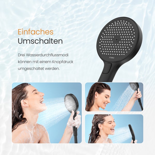 EMKE Duschsystem Duschsystem mit Thermostat Regendusche Duschsystem Kopfbrause, Höhe 83 cm, 3 Strahlart(en), Duschsystem mit Duschkopf, Regendusche, Wasserauslass