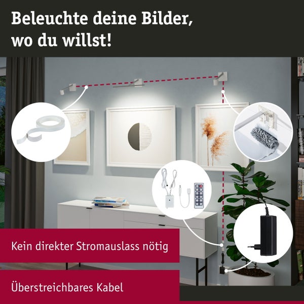 LED Bilderleuchte Adelia 2700K 370lm 230/24V 4,5W dimmbar Alu gebürstet