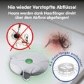 Haarfänger verhindert verstopfte Abflüsse durch direktes Auffangen von Haaren über dem Abfluss, sechs Stück enthalten.