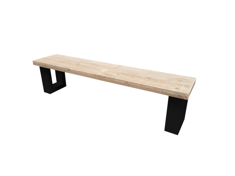 Wood4you - Gartenbank New England Gerüstholz Schwarz 140 cm