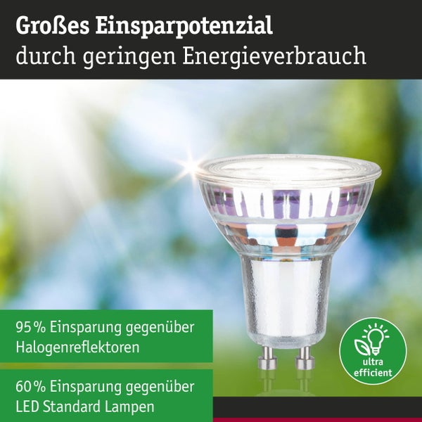 Eco-Line Standard 230V LED Reflektor GU10 1er-Set 450lm 2,5W 4000K Silber