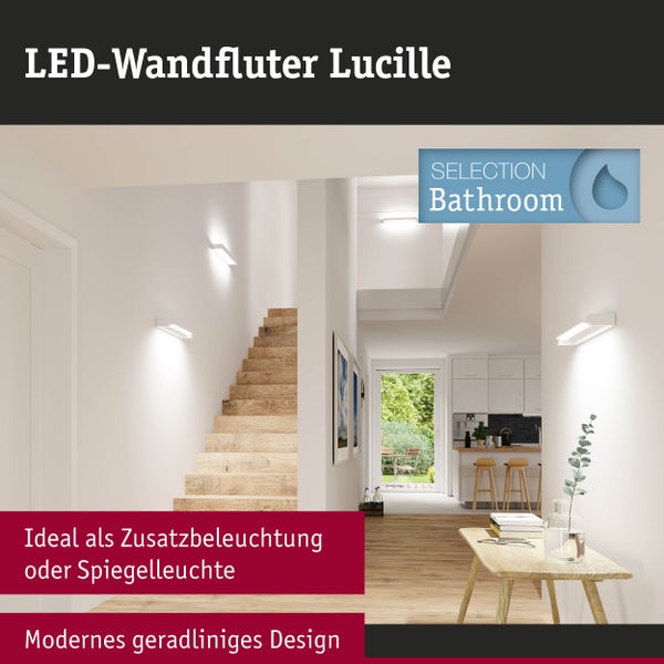 Selection Bathroom LED Wandleuchte 3-Step-Dim Lucille IP44 2700K 1600lm 230V 18W dimmbar Weiß