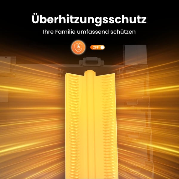 EMKE Elektro-Heizkörper Anthrazit Flachheizkörper Aluminium Stehend/wandmontierbar, Wifi-Steuerung LCD-Display Timing-Funktion Elektroheizung 1000W,54,4 (L) x 50 (H) cm
