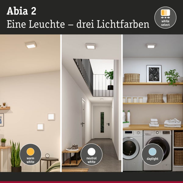 Abia 2 Deckenleuchte mit drei Lichtfarben in verschiedenen Raumsituationen
