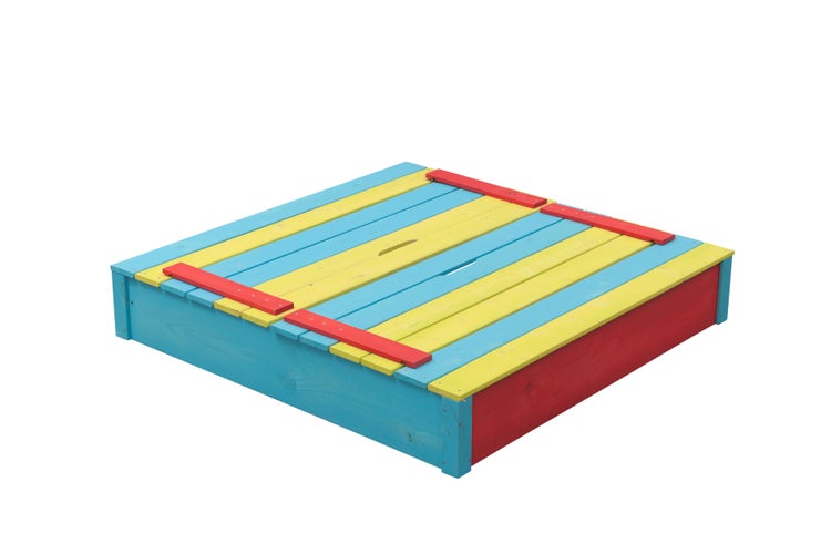 Sandkasten aus Holz mit Deckel