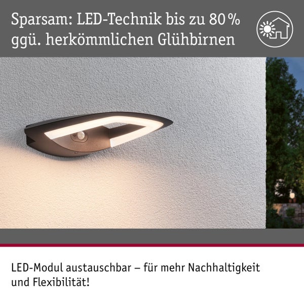 Außenleuchte mit LED-Technik an einer Hauswand