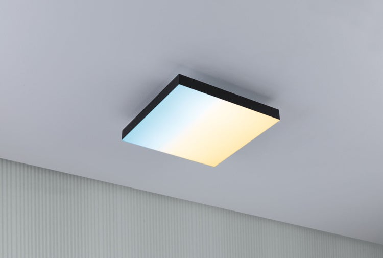 LED Panel Velora Rainbow dynamicRGBW eckig 295x295mm 13,2W 1140lm RGB+ Schwarz dimmbar