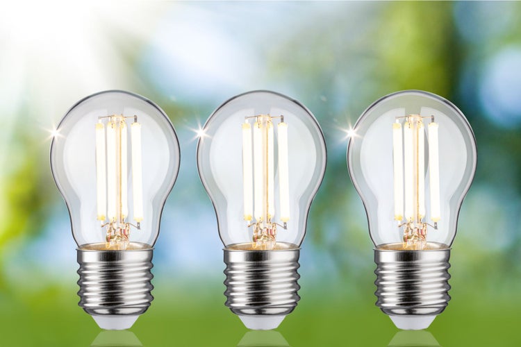 Eco-Line Filament 230V LED Tropfen E27 3er-Set 80mm 525lm 2,5W 3000K Klar