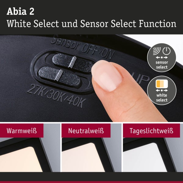 Abia 2 Lampe mit White Select und Sensor Select Funktion