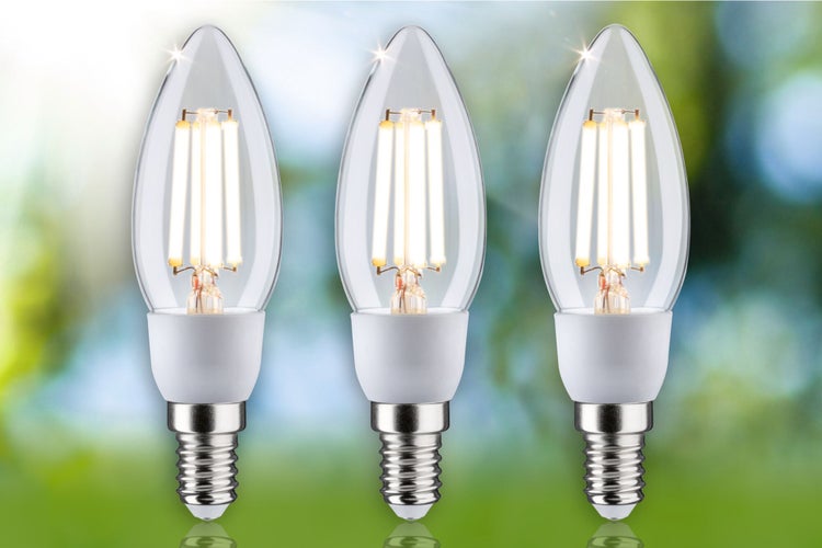 Eco-Line Filament 230V LED Kerze E14 3x525lm 3x2,5W 3000K Klar