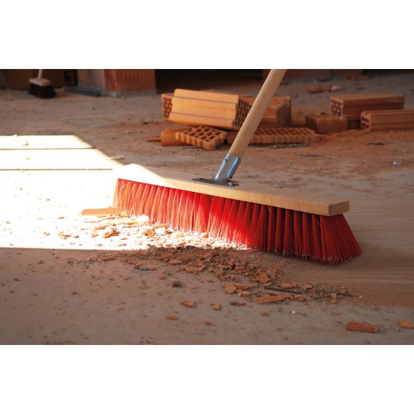 Triuso Straßenbesen Borste rot 60 cm ohne Stiel mit Stielhalter 28 mm - 1 Stück