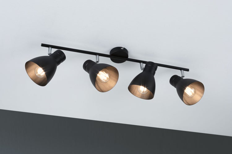 Spotlight Davy E27 230V max. 4x20W dimmbar Schwarz