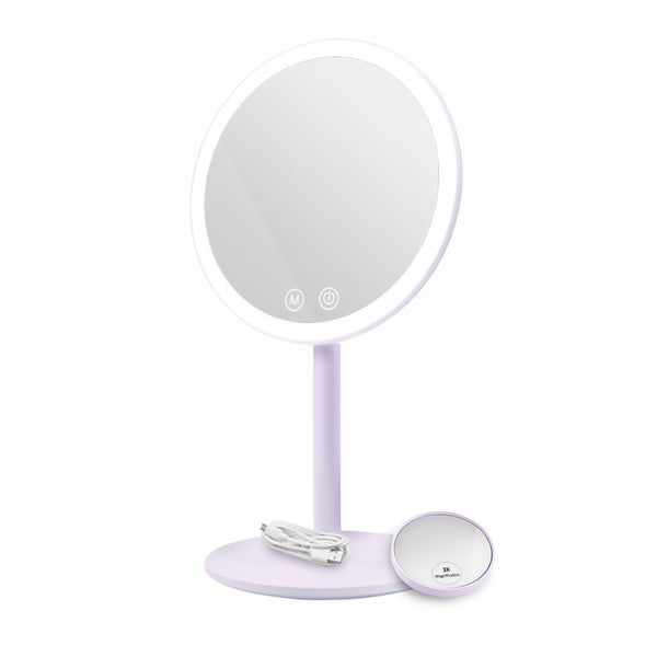 Kosmetikspiegel mit LED Beleuchtung und einem zusätzlichen Vergrößerungsspiegel