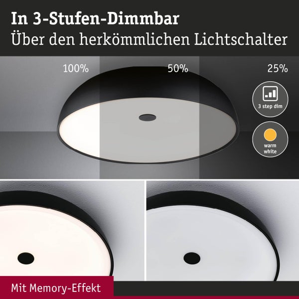 Deckenleuchte mit Dimmfunktion in drei Stufen und Memory Effekt